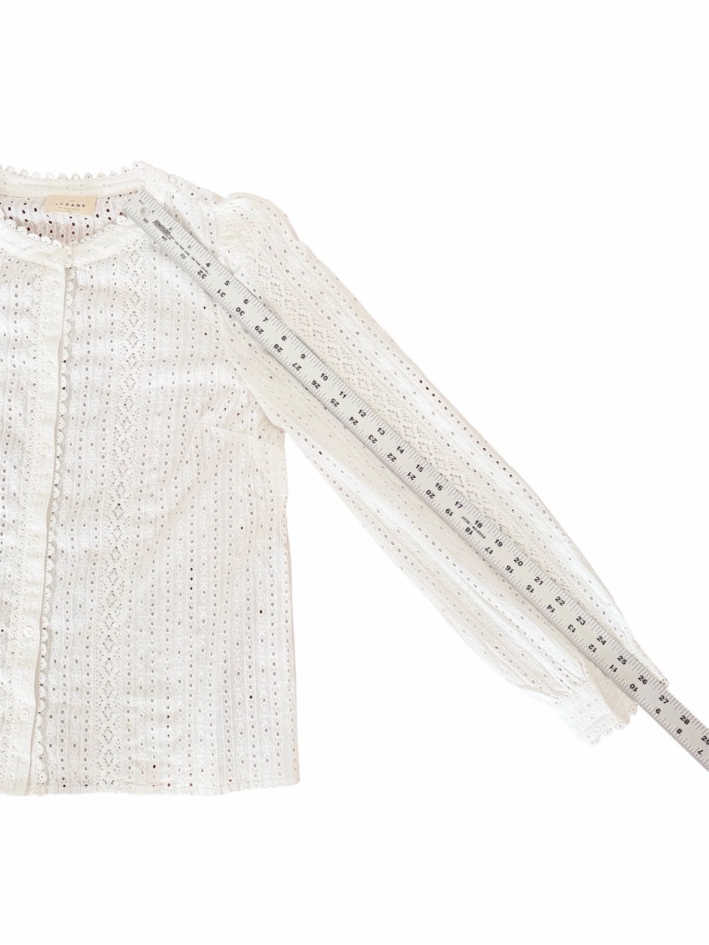 SEZANE Marinette Eyelet Button Down Shirt White Exru - NWOT, 36 / Small / 4 - Picture 15 of 16